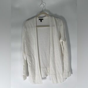 Eileen Fisher Cream Open-Front Cardigan